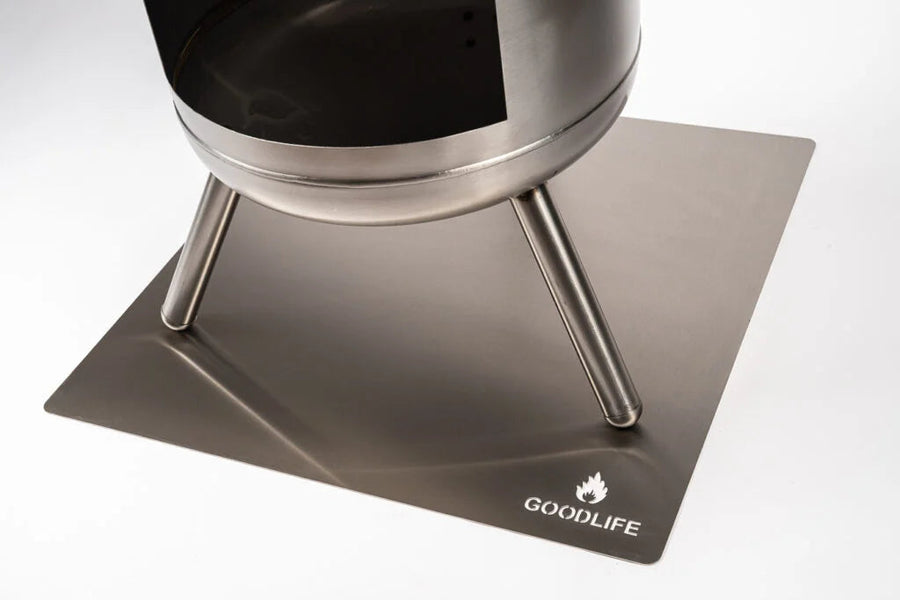 Goodlife Hittebestendige Vloerplaat RVS Vierkant 70 x 70 cm - Firesite