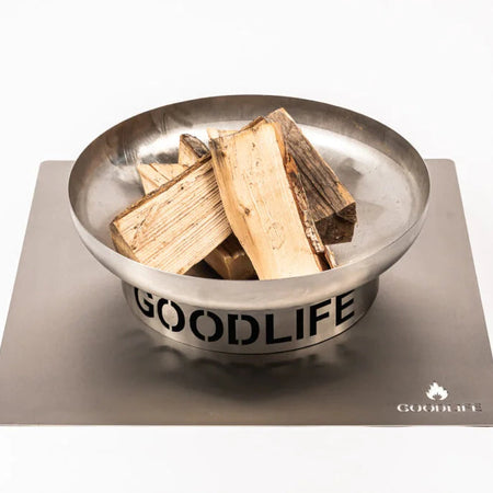 Goodlife Hittebestendige Vloerplaat RVS Vierkant 70 x 70 cm - Firesite