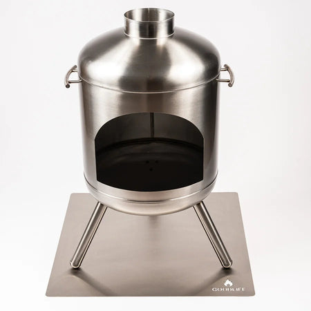 Goodlife Hittebestendige Vloerplaat RVS Vierkant 70 x 70 cm - Firesite