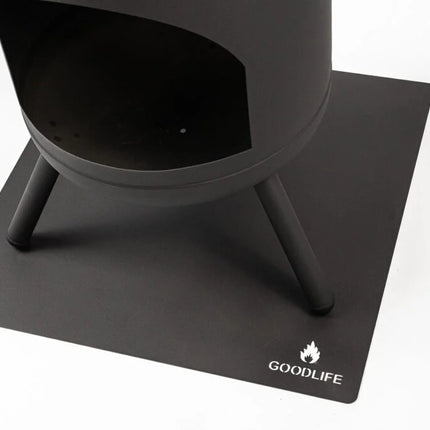 Goodlife Hittebestendige Vloerplaat RVS Zwart Vierkant 70 x 70 cm