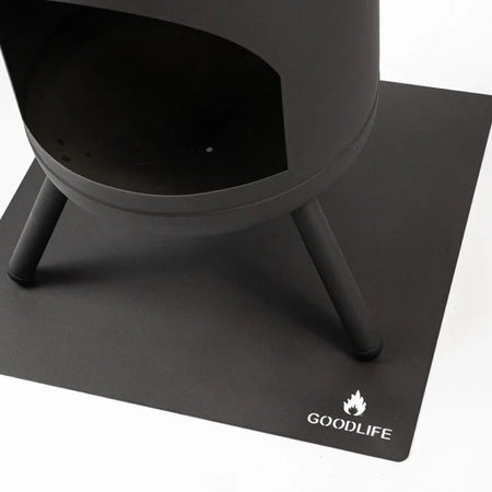 Goodlife Hittebestendige Vloerplaat RVS Zwart Vierkant 70 x 70 cm - Firesite