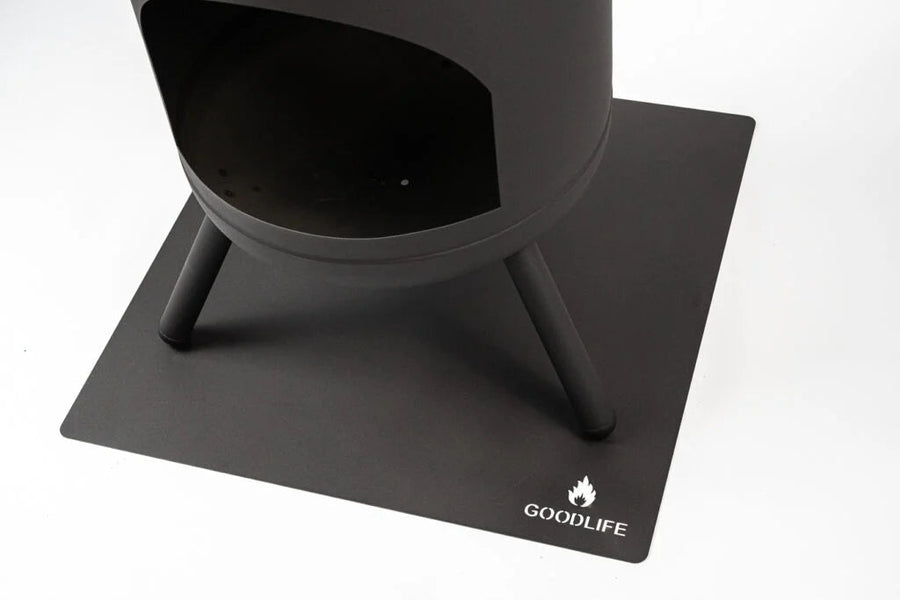 Goodlife Hittebestendige Vloerplaat RVS Zwart Vierkant 70 x 70 cm - Firesite