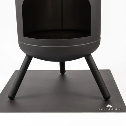 Goodlife Hittebestendige Vloerplaat RVS Zwart Vierkant 70 x 70 cm