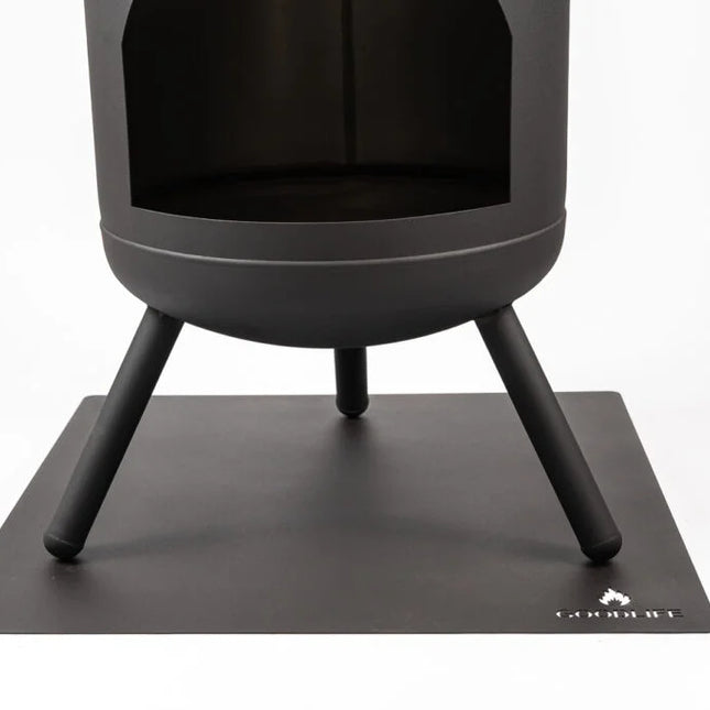 Goodlife Hittebestendige Vloerplaat RVS Zwart Vierkant 70 x 70 cm