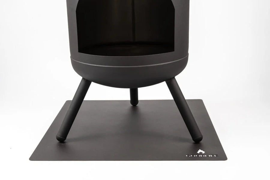 Goodlife Hittebestendige Vloerplaat RVS Zwart Vierkant 70 x 70 cm - Firesite