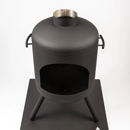 Goodlife Hittebestendige Vloerplaat RVS Zwart Vierkant 70 x 70 cm - Firesite