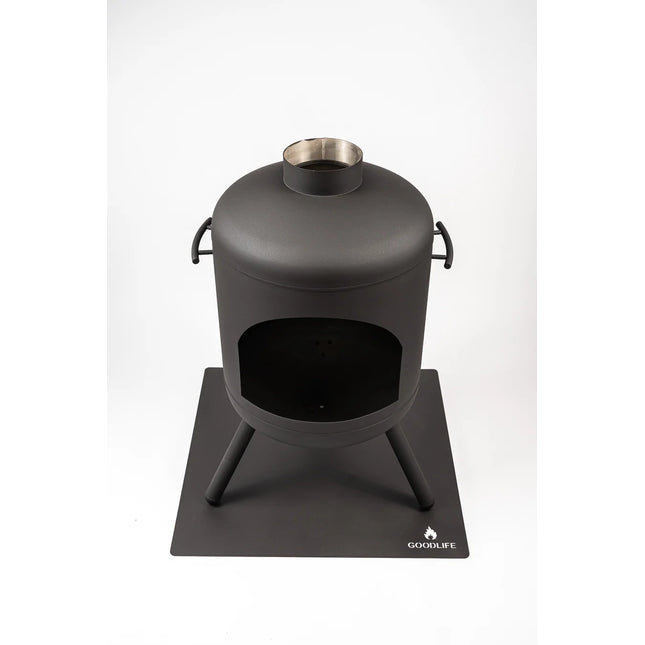 Goodlife Hittebestendige Vloerplaat RVS Zwart Vierkant 70 x 70 cm