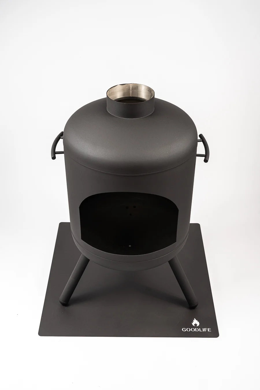 Goodlife Hittebestendige Vloerplaat RVS Zwart Vierkant 70 x 70 cm - Firesite