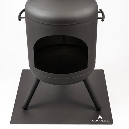 Goodlife Hittebestendige Vloerplaat RVS Zwart Vierkant 70 x 70 cm - Firesite