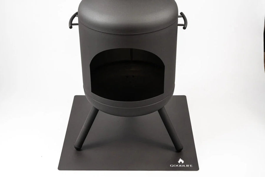 Goodlife Hittebestendige Vloerplaat RVS Zwart Vierkant 70 x 70 cm - Firesite