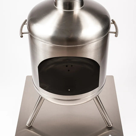 Goodlife Hittebestendige Vloerplaat RVS Vierkant 70 x 70 cm - Firesite