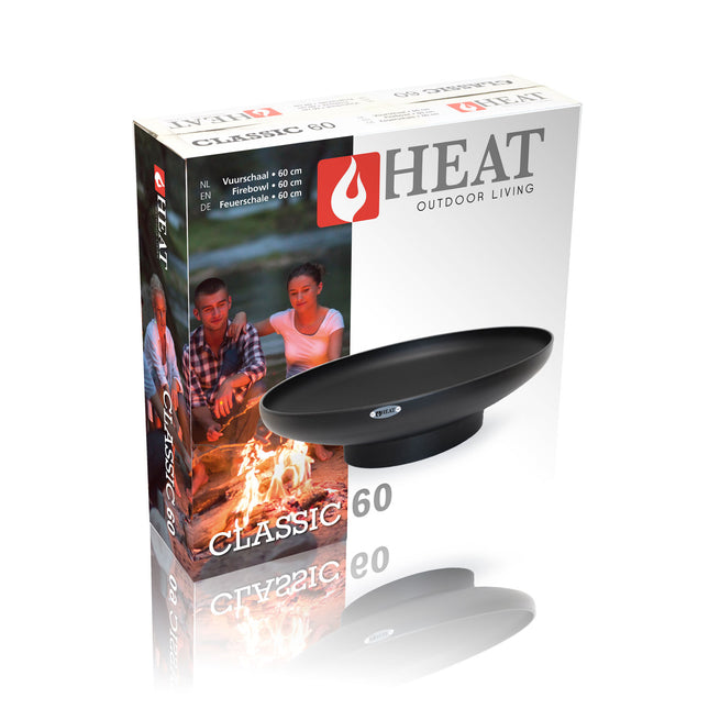 HEAT Vuurschaal staal 60 cm Zwart