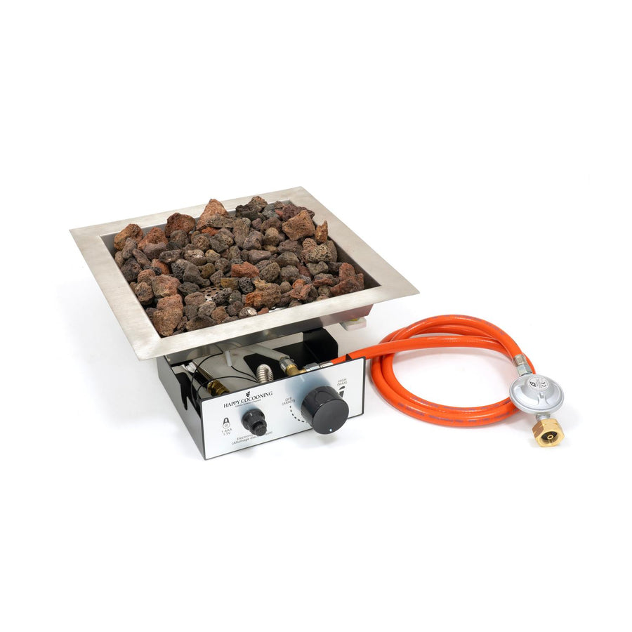 Happy Cocooning Burner Square inbouwbrander vierkant van RVS 47x36,5 cm