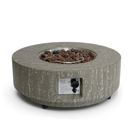 Happy Cocooning Vuurtafel Estate Oscuro Travertine rond 76xH28 cm