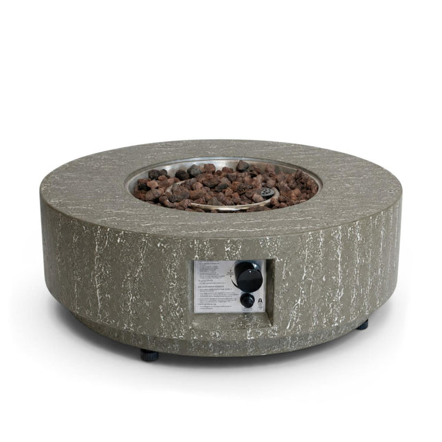 Happy Cocooning Vuurtafel Estate Oscuro Travertine rond 76xH28 cm