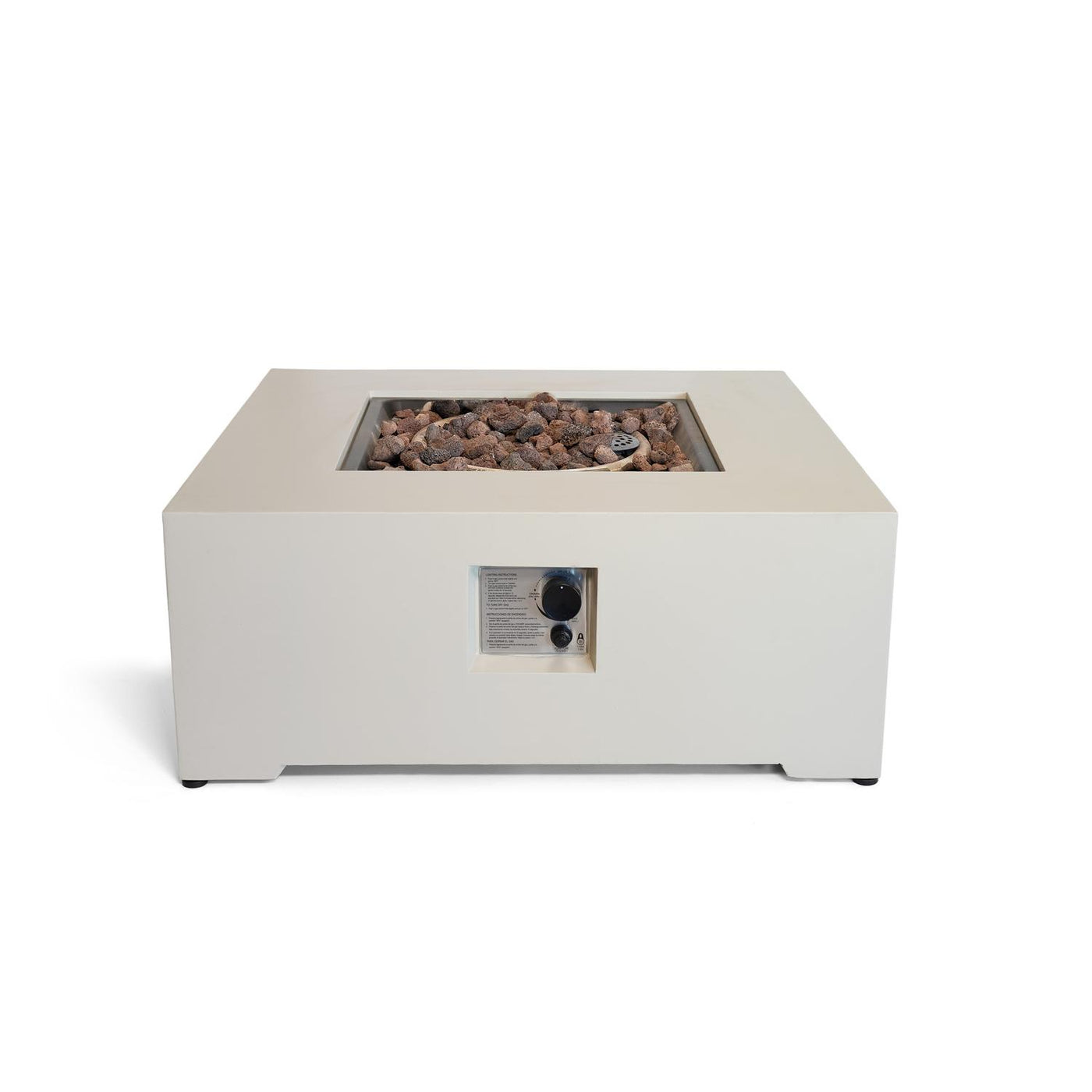 Happy Cocooning Vuurtafel Estate Oyster Beige vierkant 88x88xH36 cm