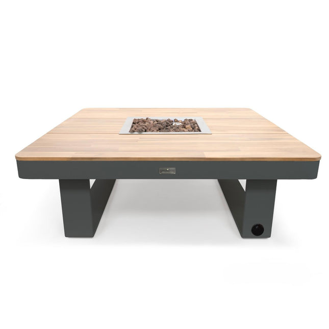 Happy Cocooning Vuurtafel Horizon Smokey Anthracite vierkant 95x95xH35 cm