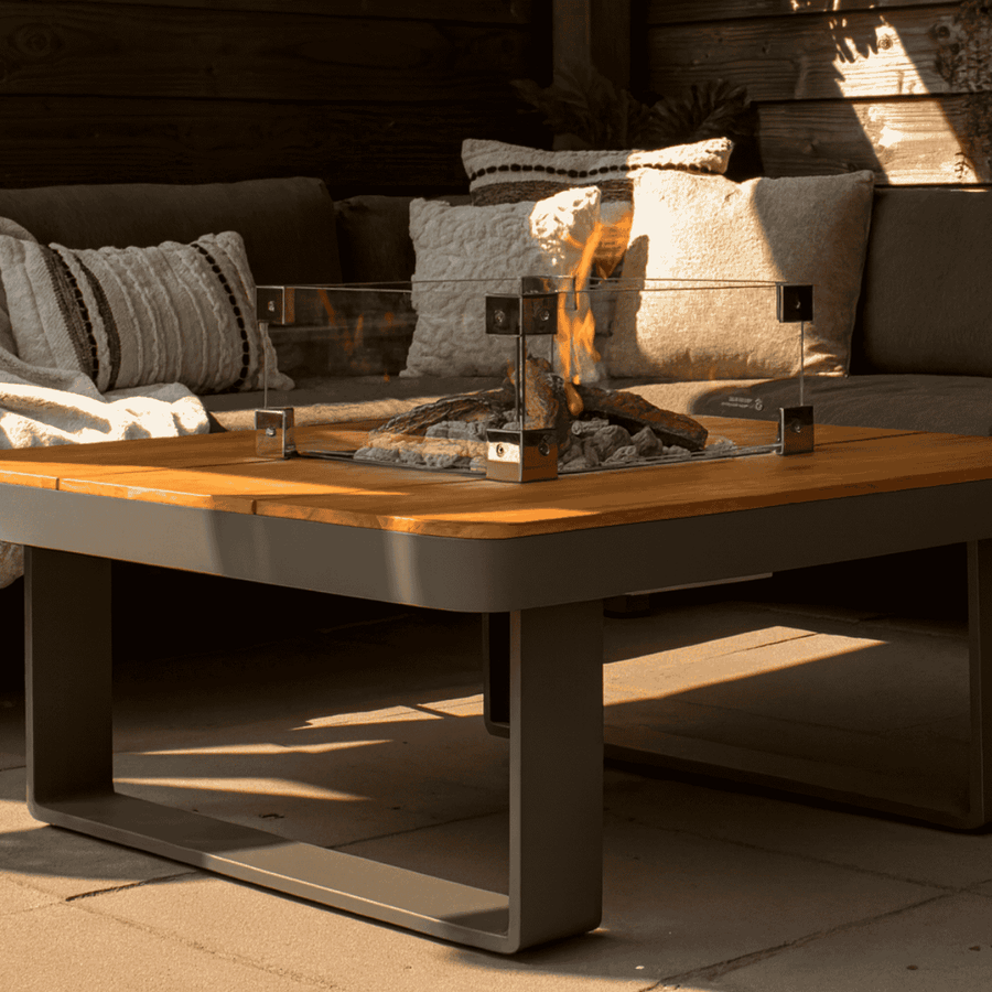 Happy Cocooning Vuurtafel Horizon Smokey Anthracite vierkant 95x95xH35 cm 2
