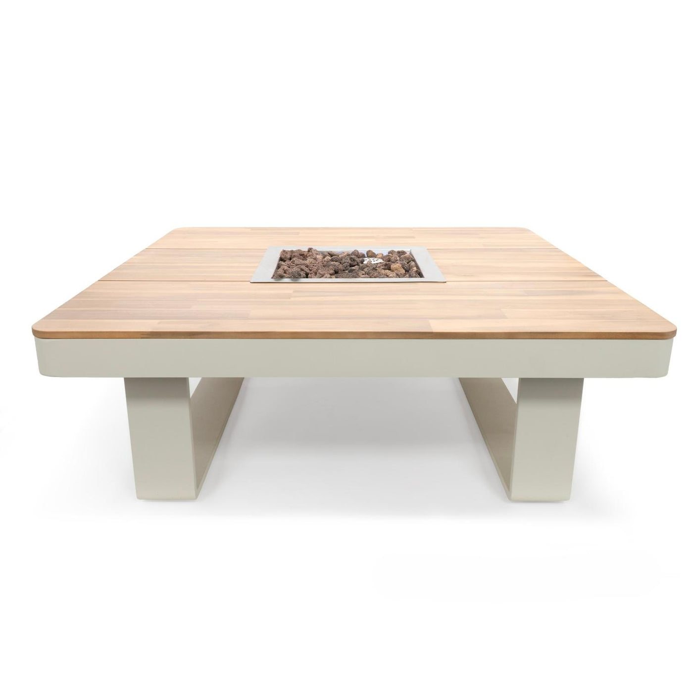 Happy Cocooning Vuurtafel Horizon Oyster Beige vierkant 95x95xH35 cm