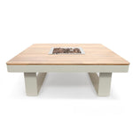 Happy Cocooning Vuurtafel Horizon Oyster Beige vierkant 95x95xH35 cm