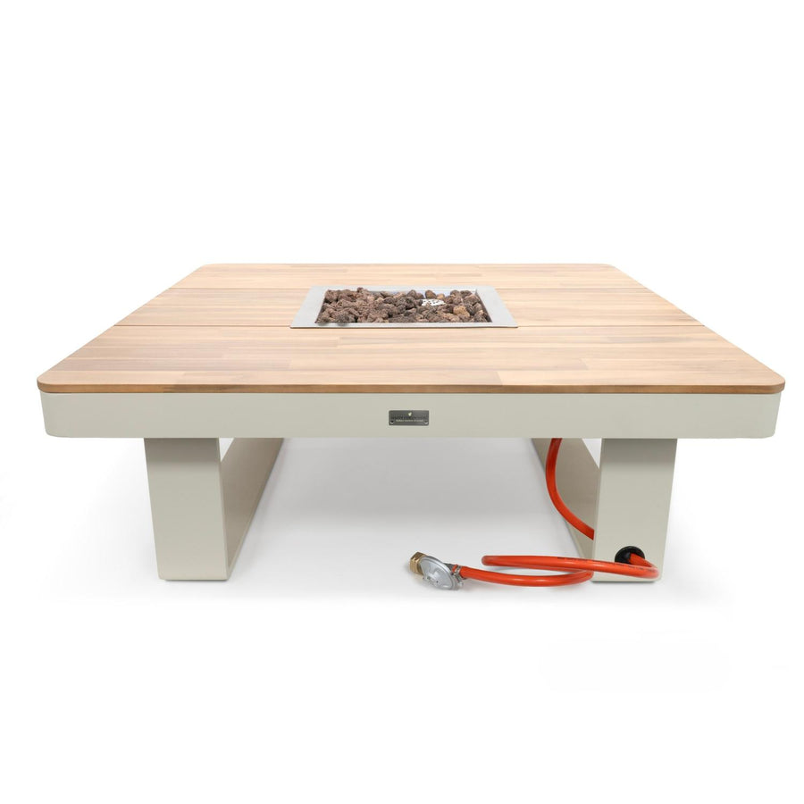 Happy Cocooning Vuurtafel Horizon Oyster Beige vierkant 95x95xH35 cm 2