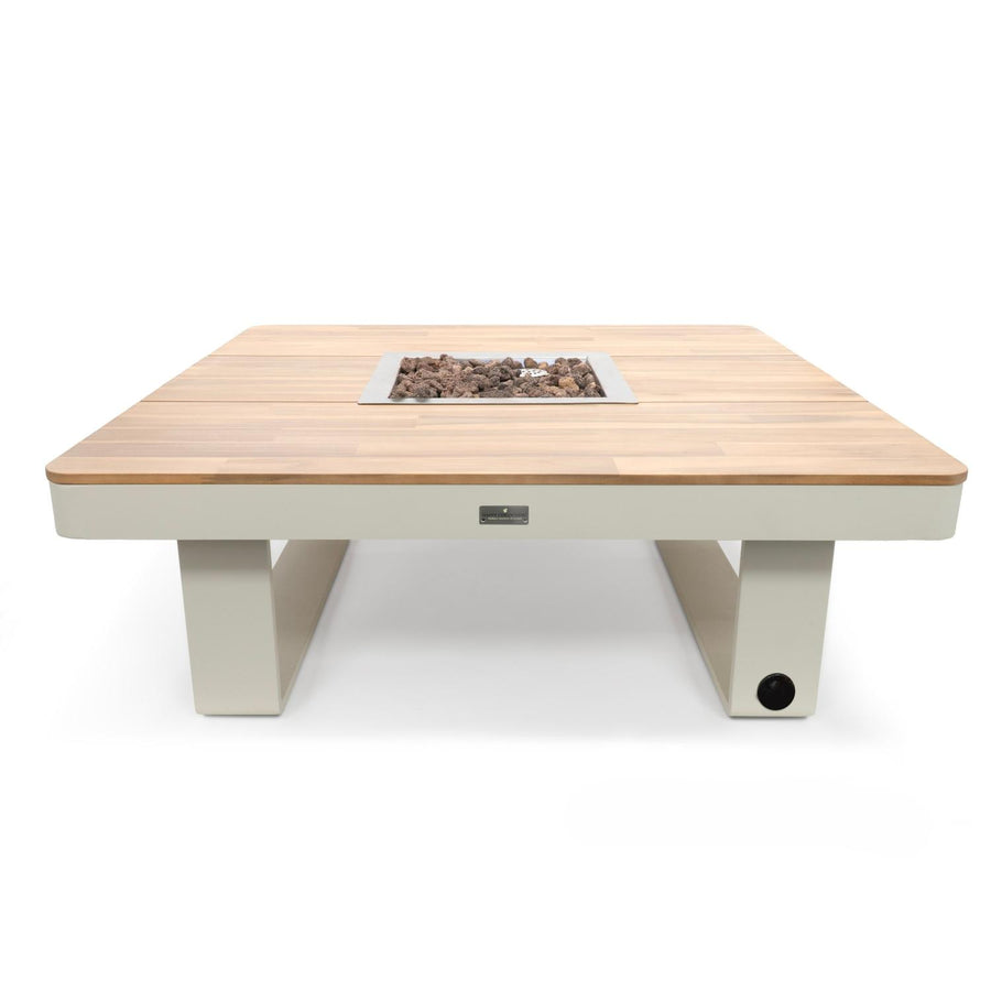 Happy Cocooning Vuurtafel Horizon Oyster Beige vierkant 95x95xH35 cm 3