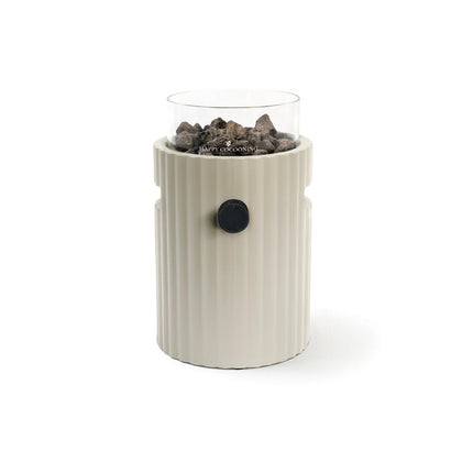 Happy Cocooning Lumi Rib Oyster Beige Tafelbrander rond  21xH37 cm