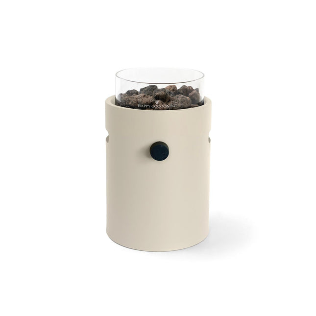 Happy Cocooning Lumi Steel Oyster Beige Tafelbrander rond 21xH37 cm