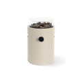Happy Cocooning Lumi Steel Oyster Beige Gaslantaarn rond 21xH37 cm