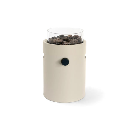 Happy Cocooning Lumi Steel Oyster Beige Tafelbrander rond 21xH37 cm