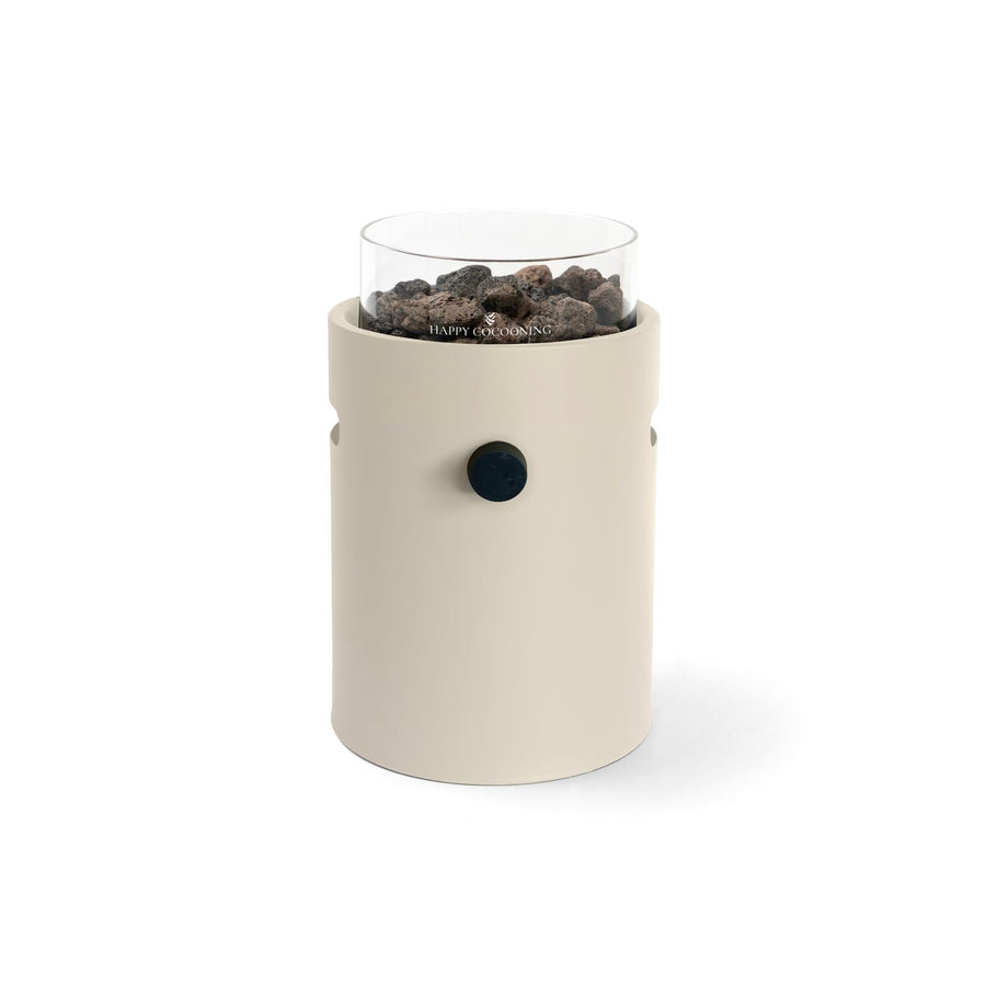 Happy Cocooning Lumi Steel Oyster Beige Tafelbrander rond 21xH37 cm