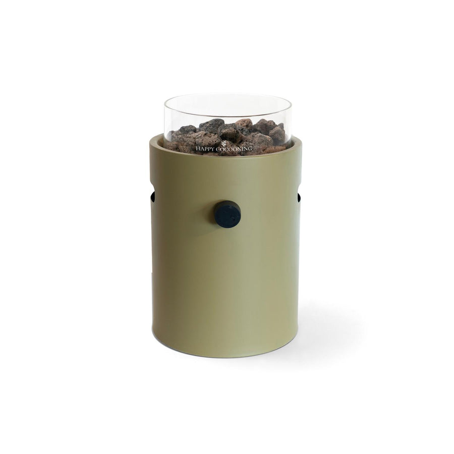 Happy Cocooning Lumi Steel Olive Green Tafelbrander rond 21xH37 cm