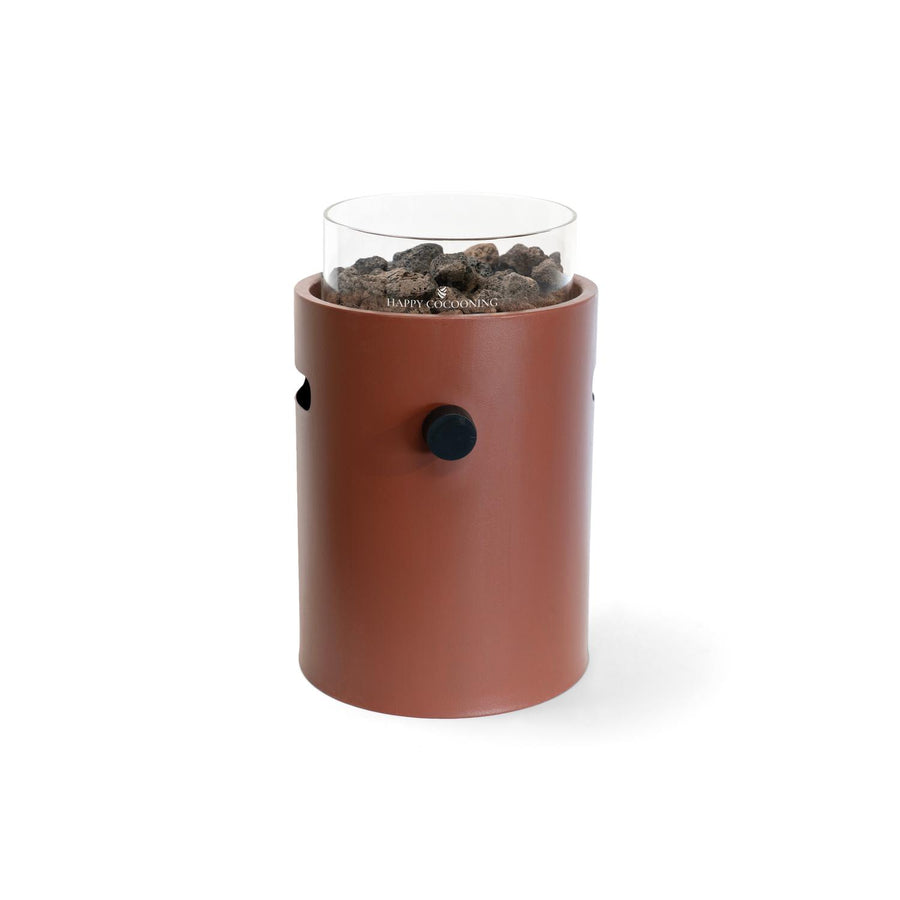 Happy Cocooning Lumi Steel Coral Red Tafelbrander rond 21xH37 cm