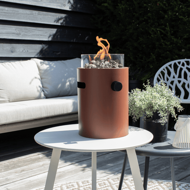 Happy Cocooning Lumi Steel Coral Red Tafelbrander rond 21xH37 cm 3
