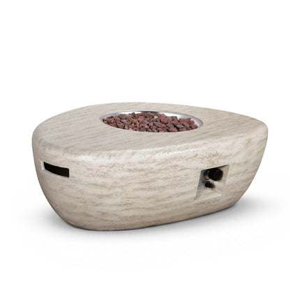 Happy Cocooning Vuurtafel Estate Organic Travertine 107x78xH36 cm