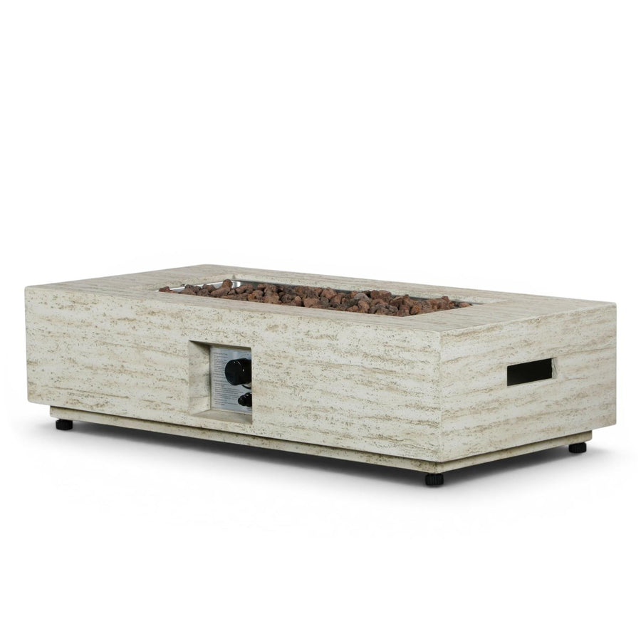 Happy Cocooning Vuurtafel Estate Rectangular Travertine rechthoekig 107x51xH28 cm