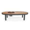 Happy Cocooning Vuurtafel Riviera Smokey Anthracite ovaal 140x74xH35 cm