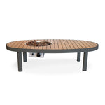 Happy Cocooning Vuurtafel Riviera Smokey Anthracite ovaal 140x74xH35 cm