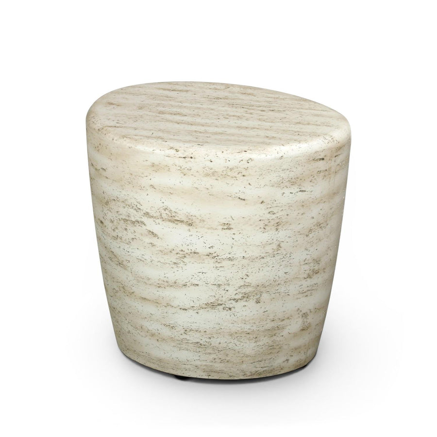 Happy Cocooning Bijzettafel Organic Travertine 46x38xH43,5 cm