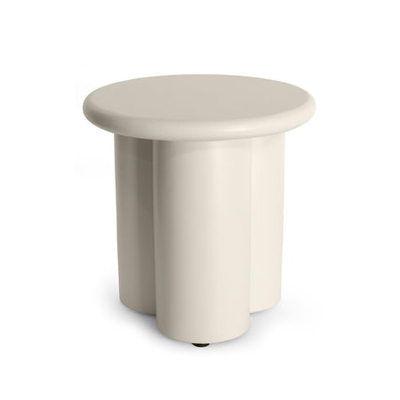 Happy Cocooning Rib bijzettafel Oyster Beige rond 45xH45 cm