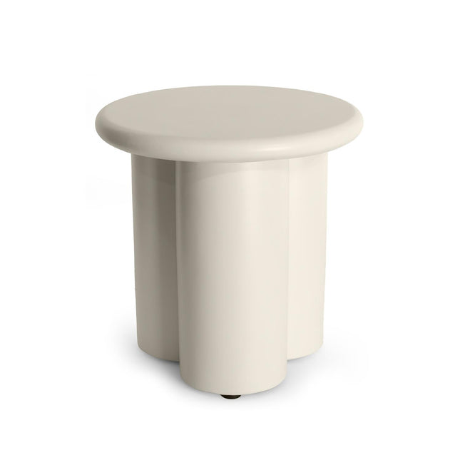 Happy Cocooning Rib bijzettafel Oyster Beige rond 45xH45 cm