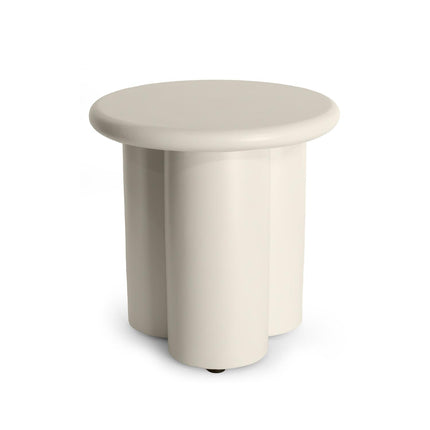 Happy Cocooning Rib bijzettafel Oyster Beige rond 45xH45 cm