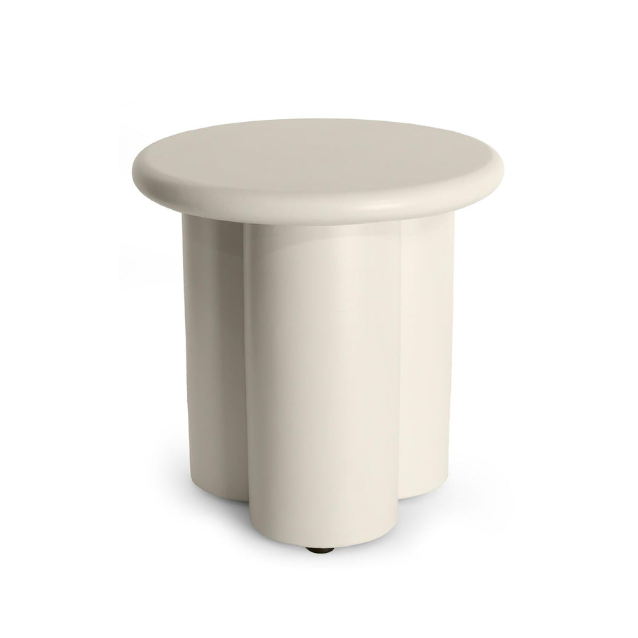 Happy Cocooning Rib bijzettafel Oyster Beige rond 45xH45 cm