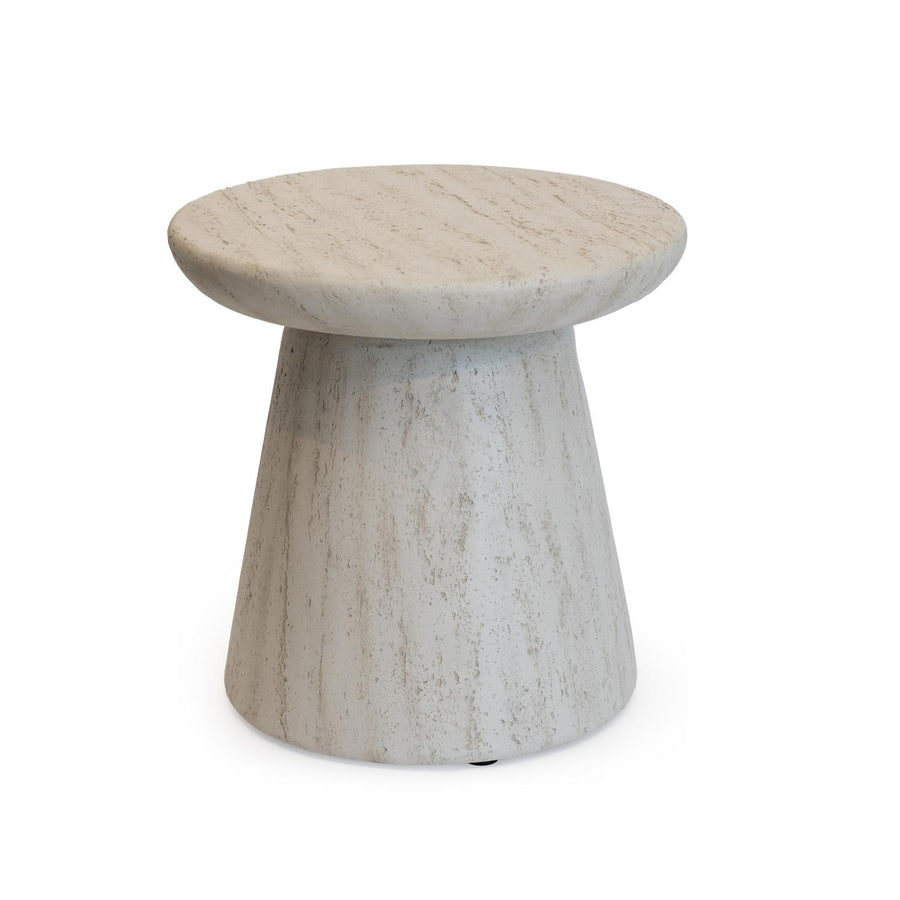 Happy Cocooning bijzettafel Travertine rond 45xH45 cm