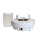 Happy Cocooning Vuurtafel set Estate 105 Oyster Beige + Enclosure + Glasset