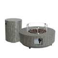 Happy Cocooning Vuurtafel set Estate 76 Oscuro Travertine + Enclosure + Glasset