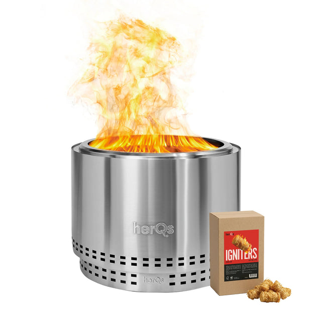 HerQs rookvrije Vuurkorf Chief 68 cm + Gratis 100 Igniters
