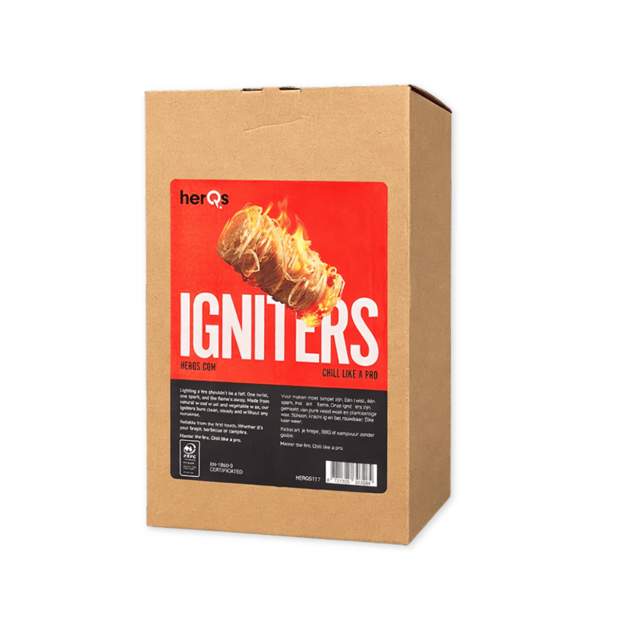 HerQs rookvrije Vuurkorf Cozy + Gratis 100 Igniters  + Heater + Closer 2