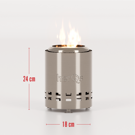HerQs rookvrije Vuurkorf Mighty 18 cm - Firesite