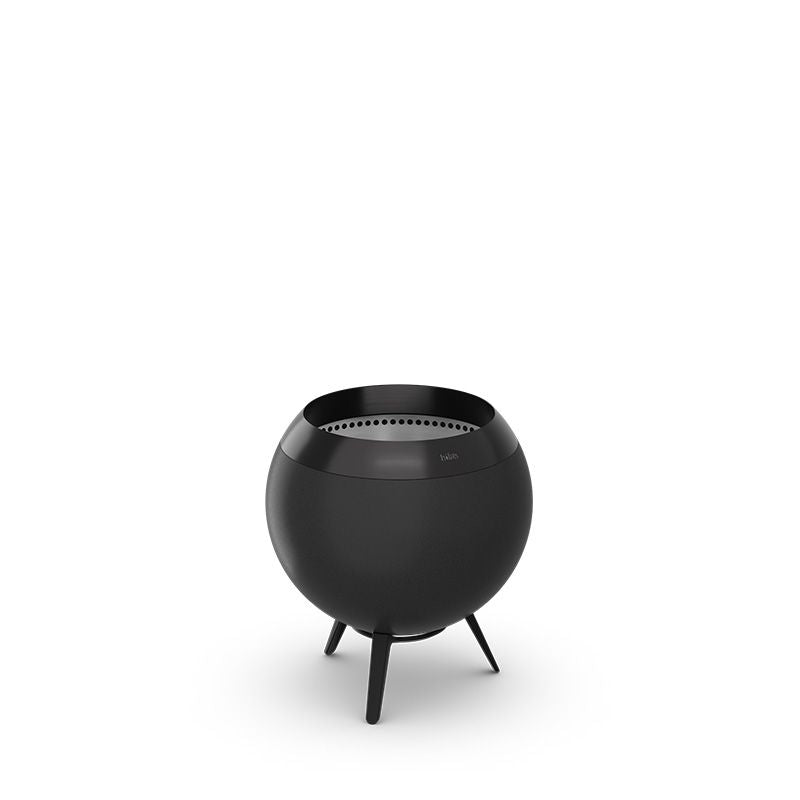 Höfats MOON 45 All Black Vuurschaal met standaard laag 45 cm - Firesite